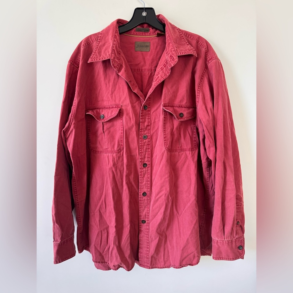 Vintage St. John's Bay Button Up Shirt 100% Cotton Size XL